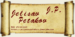 Jelisav Petakov vizit kartica